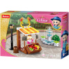 Sluban Girls Dream Village M38-B0870 Dobový stánok s ovocím a fontána