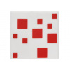 3068bpb0991 White Tile 2 x 2 with Red Squares Pattern (Minecraft Cake) (Bílá dlaždice 2 x 2 s drážkou s červeným čtvercovým vzorem (Minecraft Cake))