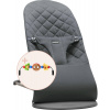 Baby Bjorn BabyBjorn Bliss - detské lehátko, set s hračkou | Woven Anthracite