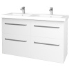 Dreja Umývadlová skrinka BIG INN SZZ4 125 - N01 Biela lesk / Úchytka T01 / M01 Biela mat