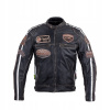 Pánska kožená moto bunda W-TEC Sheawen Vintage (Veľkosť: 4XL, Farba: čierna