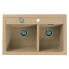 Alveus ATROX 50 kuchynský granitový drez so sifónom 79x50 - G-55 Beige 1132000