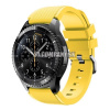 Silikónový remienok (šírka 22mm) – žltá (veľkosť S) – Samsung Gear S3 / Watch 46mm / Huawei Watch GT / Vantage M