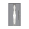 Hliníkovo-oceľové vchodové dvere pasívne Anthene 110 x 210 cm P sivé