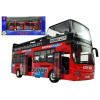 LEAN TOYS Poschodový autobus 1:32 zvuky, otváracie dvere červený