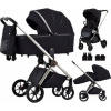 Detský kočík CARRELLO Ultra CRL-6525 2v1 Night Black + adaptéry ALFA Carrello na autosedačku Maxi-Cosi Cybex (CARRELLO ULTRA LIGHT KOČÍK 2V1 CRL-6525 NIGHT BLACK Black bohatá výbava)