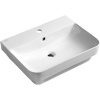 Isvea Sott Aqua umývadlo 47.8x41.7 cm obdĺžnik klasické umývadlo-vstavané umývadlo-pultové umývadlo biela 10SQ50048