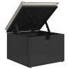 vidaXL 8-dielny záhradný gauč set s vankúšami čierny poly ratan - Krémová - 267898-284561