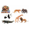 Teddies Zvieratko safari ZOO plast 11-17cm 6ks v boxe