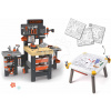 Set kreatívny stôl a pracovný stôl Kid Creative Table Smoby strojárstvo inštalatérstvo maľovanie a tesárstvo s veľkoformátovými obrázkami