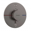 Hansgrohe ShowerSelect Comfort Termostatická batéria pod omietku, na 2 spotrebiče, kefovaný čierny chróm 15554340-HG