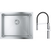 Súprava nerezový drez Grohe K700 31574SD1, kuchynská batéria Oltens Borga 35207100