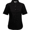 Fruit of the Loom F.O.L. | Lady-Fit Oxford Shirt SSL_16.5 Farba: black, Veľkosť: 3XL