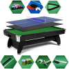 Biliardový stôl Vip Extra 9 FT čierno/zelený s nadstavcom ping-pong/doska