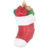 Ozdoba MagicHome Vianoce, sada, 3 ks, 11 cm, ponožky, červené, na vianočný stromček