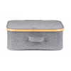 Úložný box G21 40 x 30 x 15 cm, bambusový s vekom, sivý