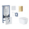 Grohe Rapid SLX Set predstenovej inštalácie, klozetu, dosky SoftClose, tlačidla Skate Cosmopolitan a súpravy na vhadzovanie tabliet, Cool Sunrise SANI11BB4151-GR