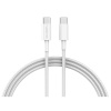 GoGEN USB-C / USB-C Kábel, 1m opletený, biely