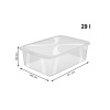 Úložný box, transparentný box s vekom, Rotho LONA, 58x39x17 (29l)