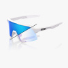 Športové cyklistické okuliare 100% S3™ - Bastille - Blue Mirror Photochromic Lens Biela Športové cyklistické okuliare