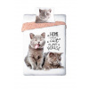 Obliečka detská - Dve britské mačky na bielom