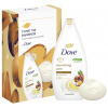 Dove Nourishing Care Argan Oil sprchový gél 250 ml + Nourishing Moroccan Argan Oil krémové toaletné mydlo s arganovým olejom 90 g, kozmetická sada