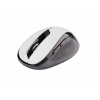 C-TECH myš WLM-02, černo-bílá, bezdrátová, 1600DPI, 6 tlačítek, USB nano receiver WLM-02W