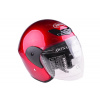 Moto helma na skútr červená