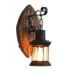 Záhradné nástenné svietidlo - Retro drevená stena lampa vonkajšia stena lampa (Retro drevená stena lampa vonkajšia stena lampa)