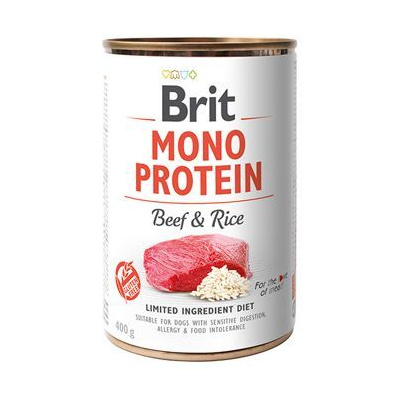 Brit Dog konz Mono Proteín Beef & Brown Rice 400g