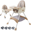Detská stolička na kŕmenie, polohovateľná - béžová Pro-Tech KIDS 75235 DKYY5-3.(Beige)