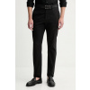 Nohavice Calvin Klein čierna farba, priliehavé, LV04LD614G 32/30