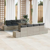 Sada zahradních pohovek 7 pcs Světle šedá 100 x 55 x 73 cm Světle šedá 3349148