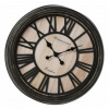 Okrúhle nástenné hodiny čierne = retro vintage boho (Okrúhle nástenné hodiny čierne = retro vintage boho)