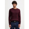 Tommy Hilfiger sveter pánsky bavlnený MW0MW33132 burgundské XXL