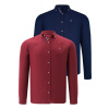 Pánska košeľa dewberry modrá | tmavočervená L dewberry 2465430546470