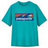 Patagonia K's Cap Sw T-Shirt boardshort logo subtidal blue