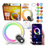 Smart LED lampa s budíkom a teplomerom DREAMSKY Q-10W, biela