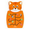 Viga Toys VIGA Drevená manipulačná doska Čísla Mačiatko FSC Montessori certifikát