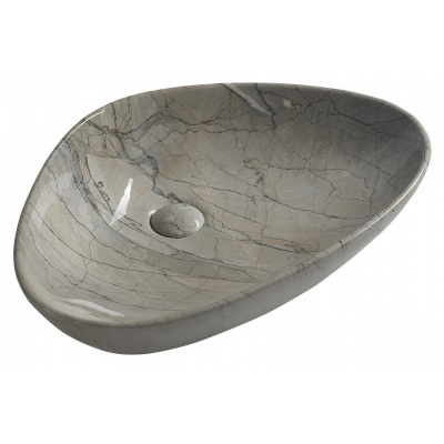 Sapho DALMA keramické umývadlo 58,5x14x39 cm, grigio SPH MM213