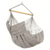 La Siesta Závesné hojdacie kreslo DOMINGO COMFORT MODERN - almond, látka: 100% polypropylén / tyč: bambus / otočný čap: nerezová oceľ