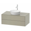 DURAVIT White Tulip závesná skrinka pod umývadlo na dosku, 2 zásuvky, 1000 x 550 x 408 mm, taupe matná, WT498606060
