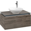 VILLEROY & BOCH Legato závesná skrinka pod umývadlo na dosku (umývadlo v strede), 1 zásuvka, 800 x 500 x 380 mm, Stone Oak, B56900RK