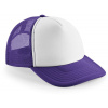 BEECHFIELD B 645 VINTAGE TRUCKER / 5 panelová šiltovka - purple/white Univerzálna