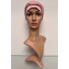 Bambusový turban s našitou čelenkou Rose Melange