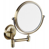 Sapho Závesné kozmetické zrkadlo, priemer 140mm, obojstranné, bronz XP012