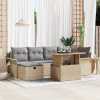 zahrada-XL Súprava záhradných pohoviek 7 pcs Béžová polyratan 3361245