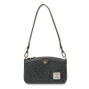 Kabelka The Ailsa Black Grey Herringone kožená - Islander