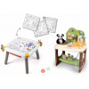 Set kreatívny stôl a zverolekárska ordinácia Kid Creative Table Smoby s plyšovou pandou a veľkoformátovými obrázkami