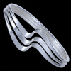 Silver.ag Prsteň strieborný, tri vlnky R2549